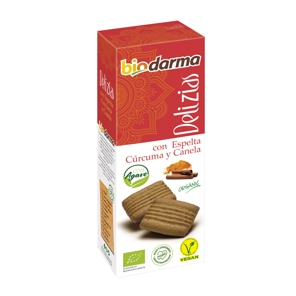 Alimento Galletas Delizias con espelta, cúrcuma y canela - imagen