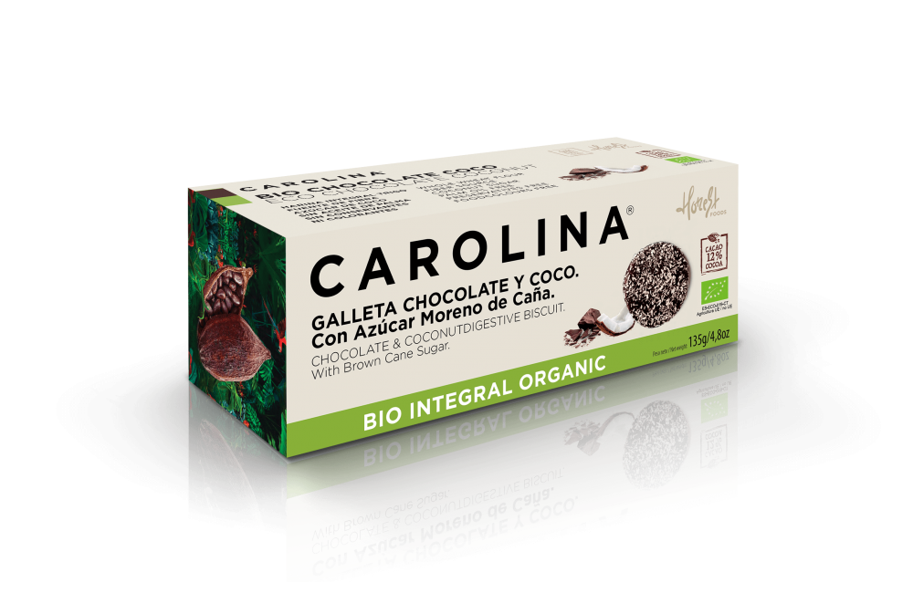 Alimento  Galleta Bio Digestive Integral bañada con Chocolate y Coco
rallado - imagen