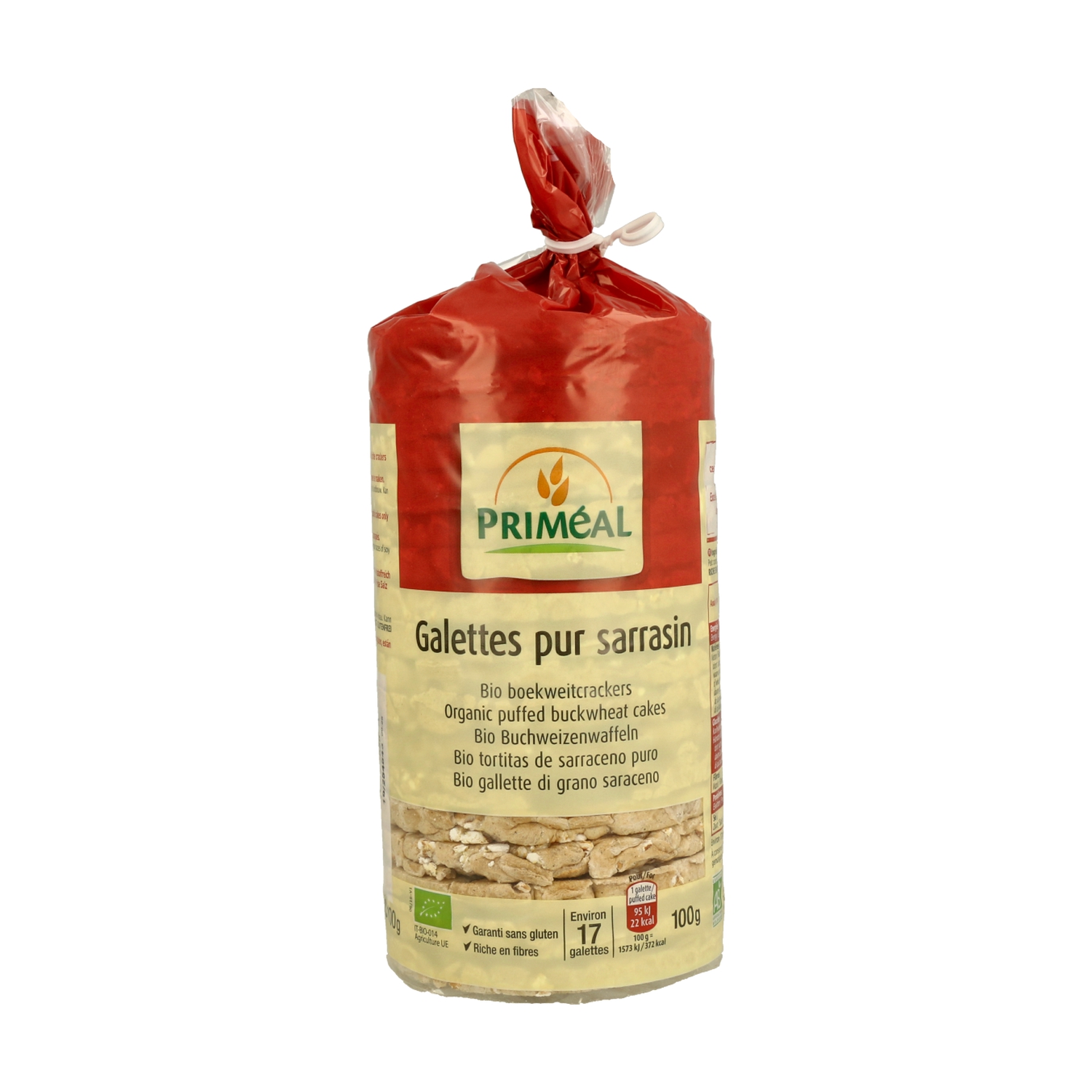 Alimento Tortitas sarraceno galette pur
sarrasin Priméal 100 g - imagen