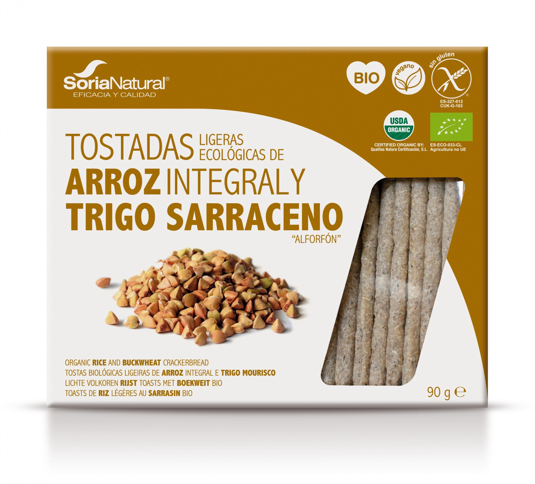 TOSTADAS DE ARROZ INTEGRAL Y TRIGO SARRACENO (90 G)