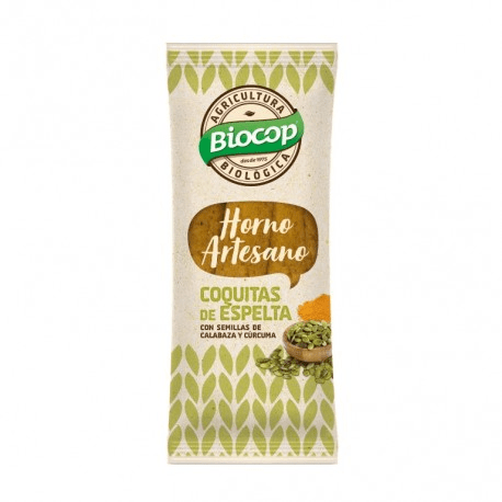 Alimento Coquitas de trigo espelta con
calabaza y cúrcuma Biocop 75 g - imagen