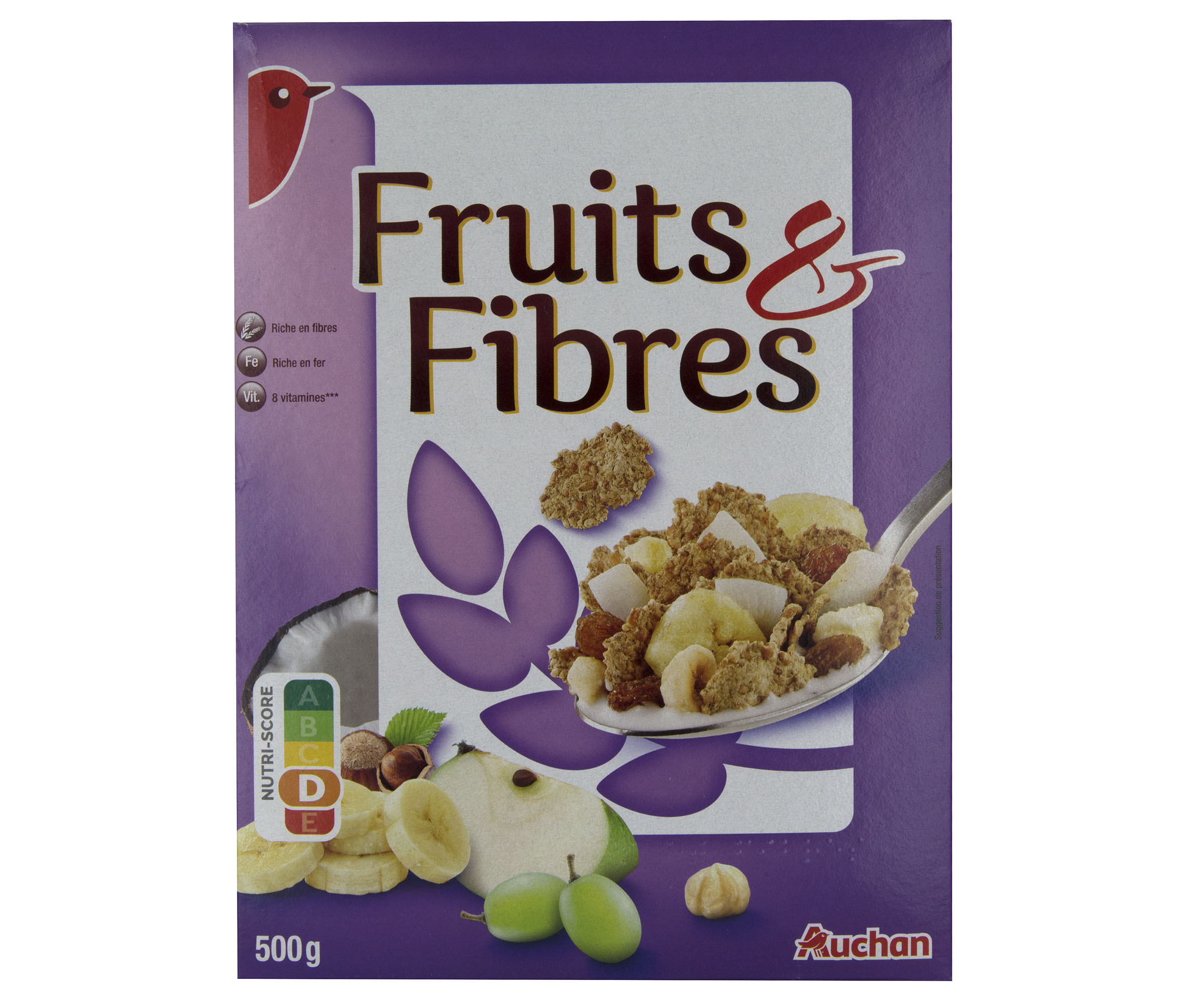 Alimento Cereal de fibra con frutas y avellanas - imagen