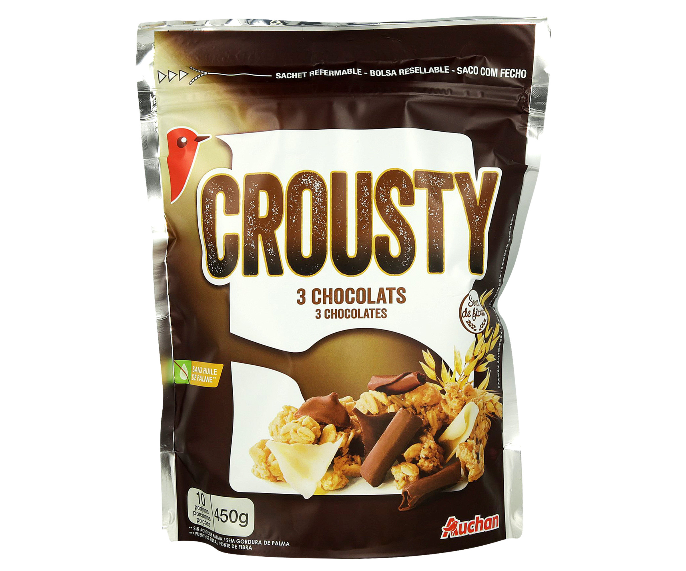 Alimento Cereal granola Crousty 3 chocolates - imagen