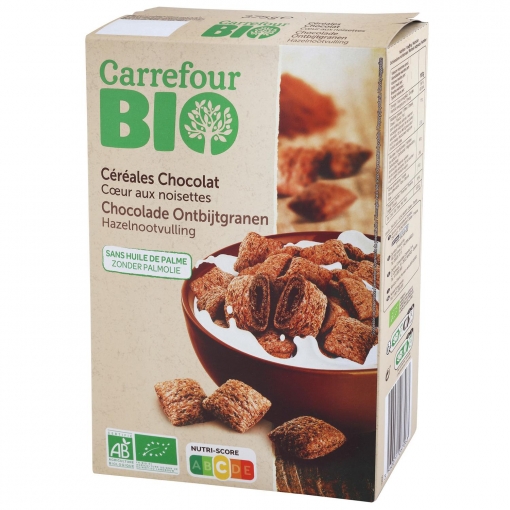 Alimento Cereales con chocolate rellenos de avellanas y cacao magro ecológico - imagen