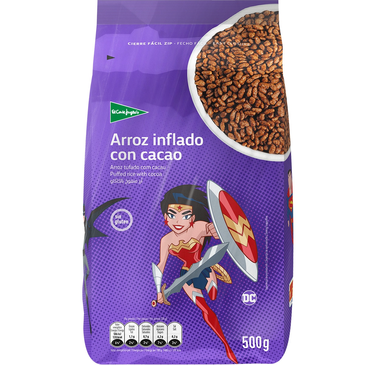 Alimento Arroz inflado con cacao sin gluten - imagen