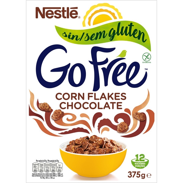 Alimento Cereales de desayuno en copos de maíz con chocolate sin gluten - imagen