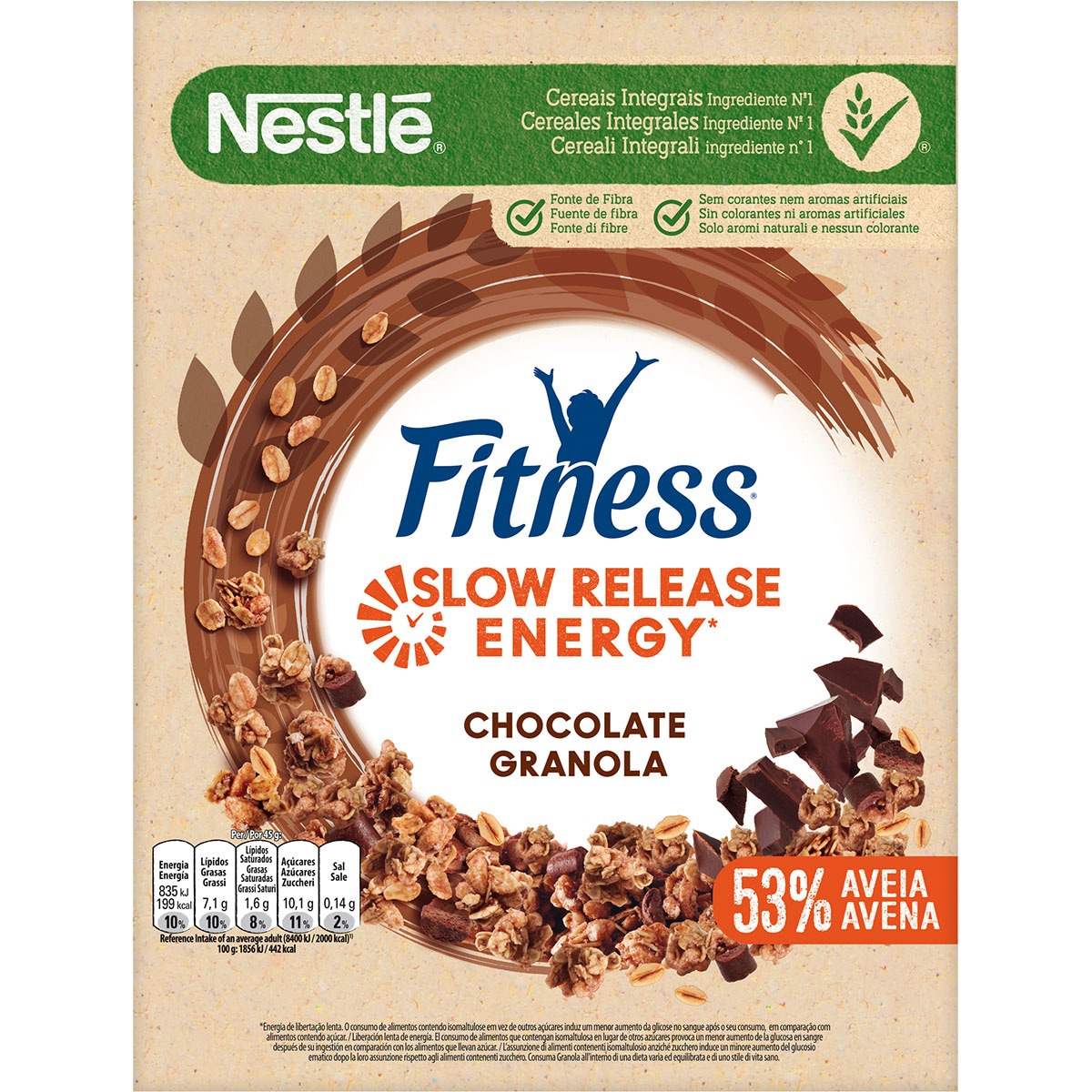 Alimento Cereales integrales en granolas con chocolate y 53% de avena - imagen