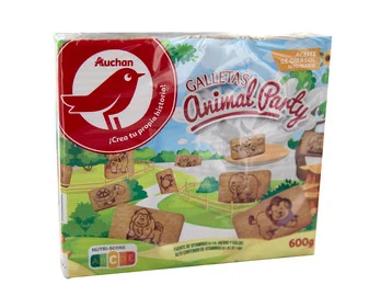 Alimento Galletas rectangulares con dibujos de simpáticos animales - imagen
