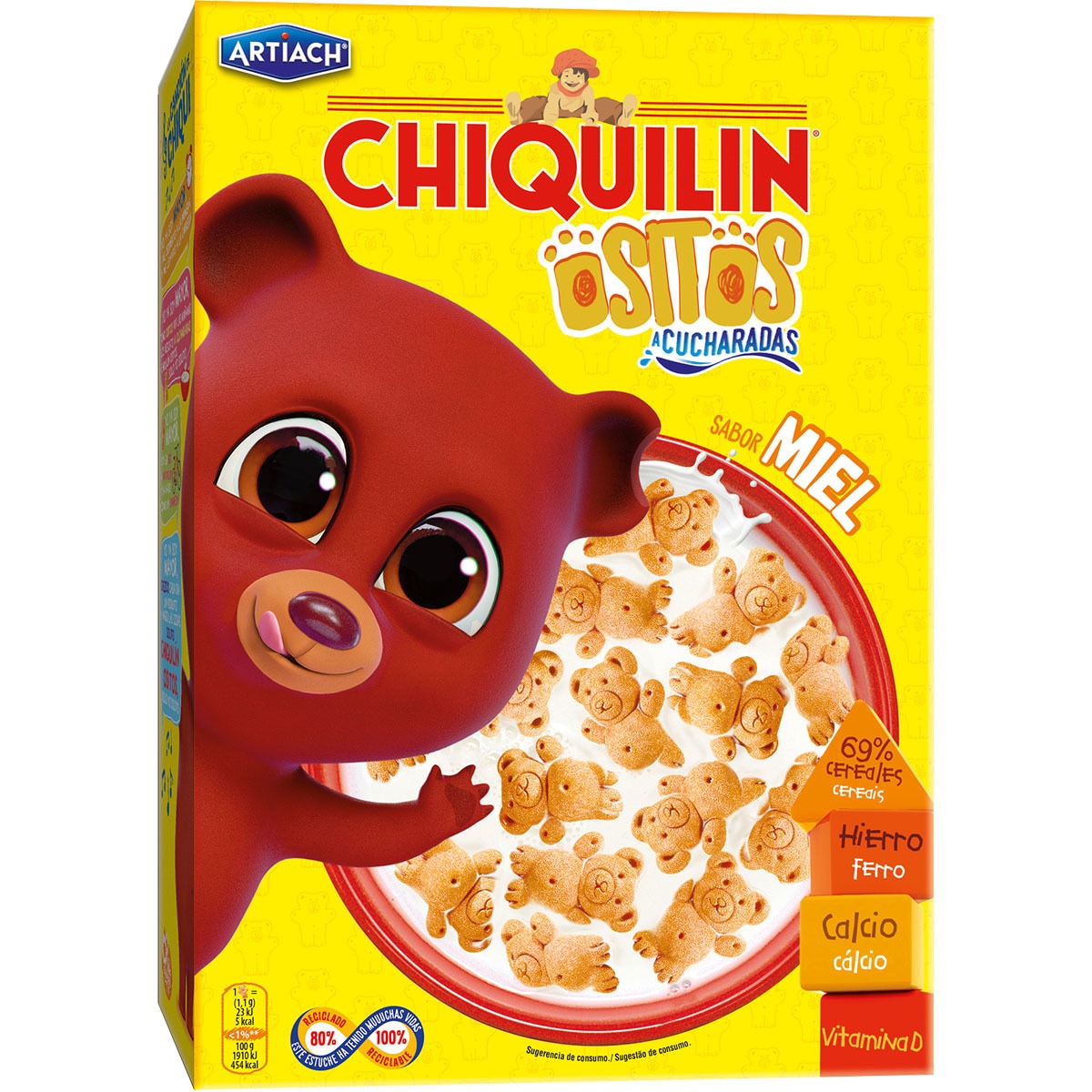 Alimento Galletas de cereales ositos sabor miel - imagen