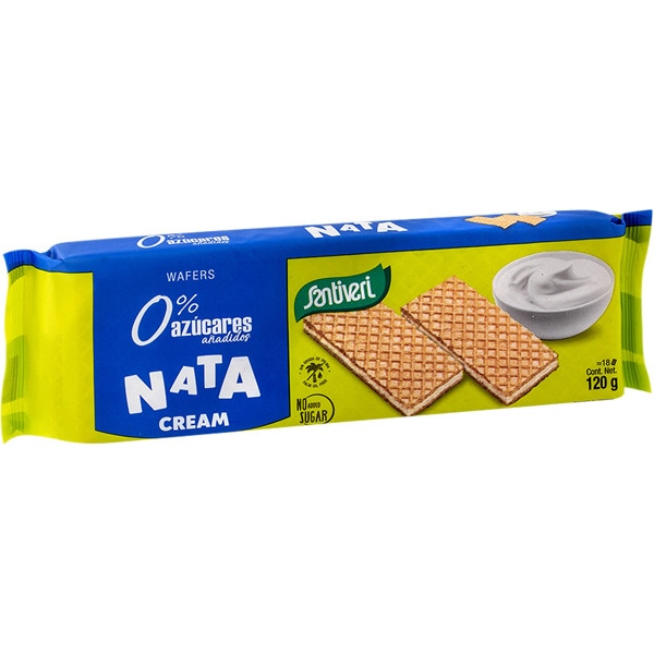 Alimento Galletas de barquillo rellenas de nata 0% azúcares añadidos - imagen