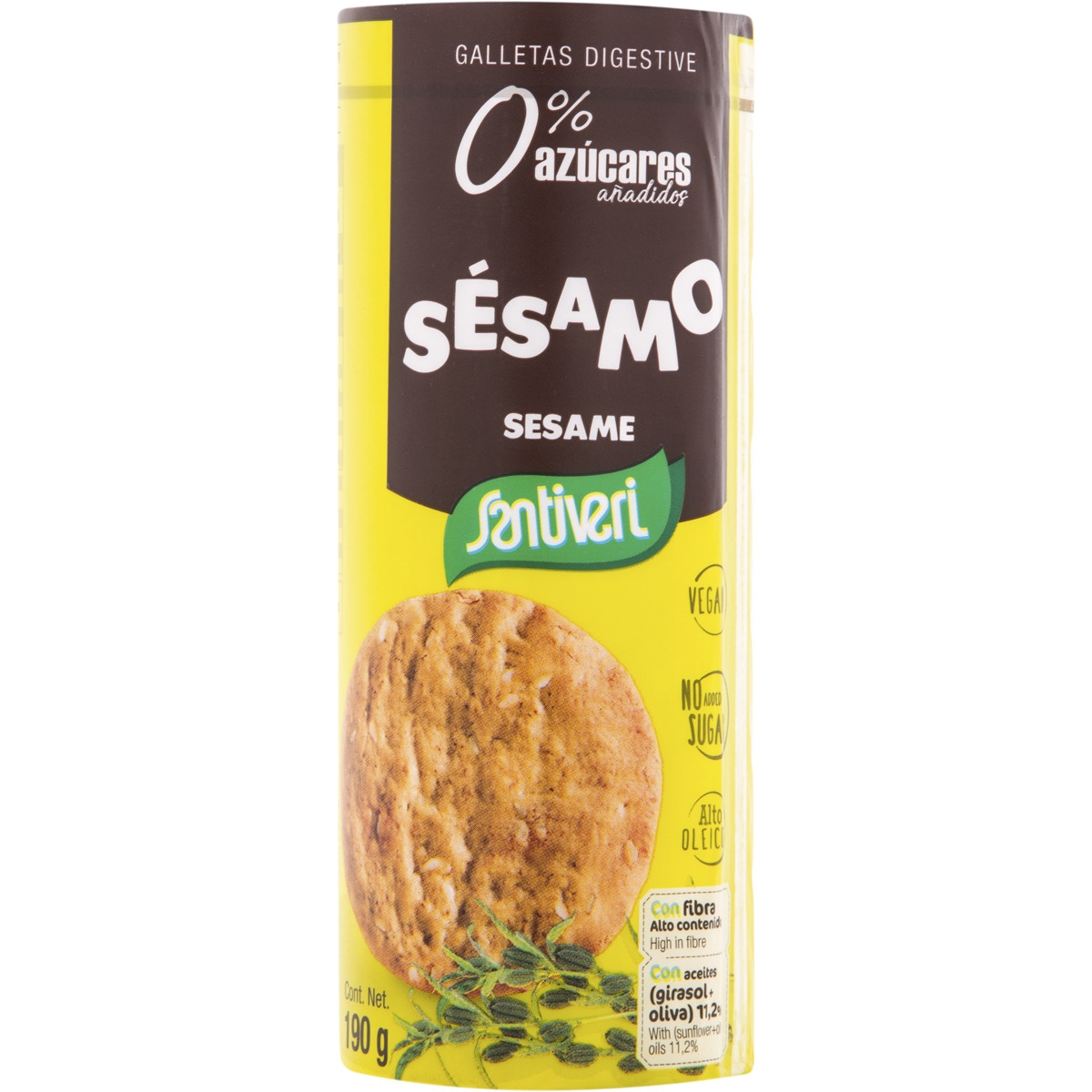 Alimento Galletas digestive con sésamo 0 % azúcares - imagen