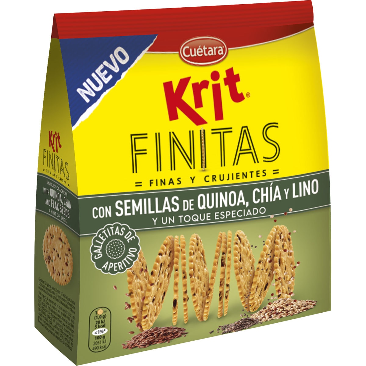 Alimento Galletas saladas con quinoa, chía y lino - imagen