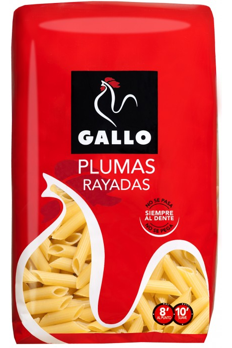 Alimento Pasta clásica plumas rayadas - imagen