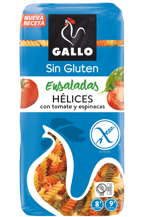 Alimento Pasta hélices con tomate y espinacas sin gluten - imagen