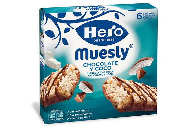 Alimento Barrita de cereales muesly de chocolate y coco - imagen
