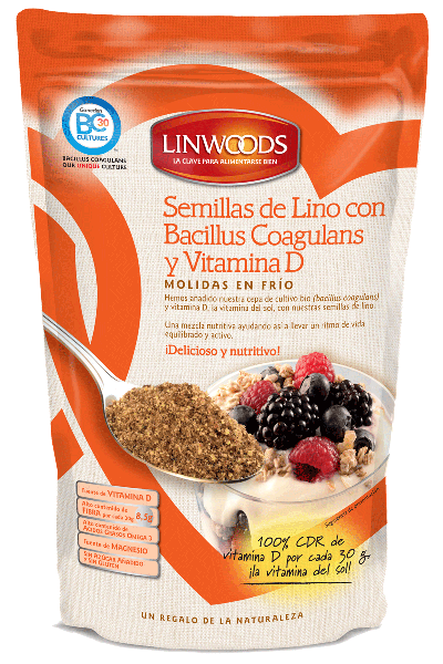 Alimento Semillas de lino con bacillus coagulans y vitamina D molidas - imagen