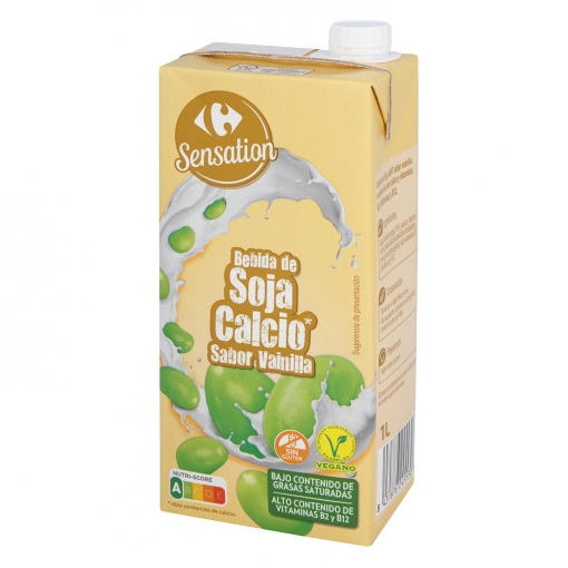 Alimento Bebida de soja calcio sabor vainilla sin gluten - imagen