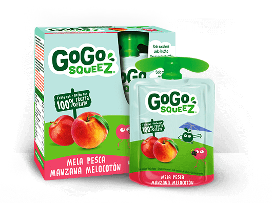 Alimento Fruta para llevar mazana melocotón - imagen
