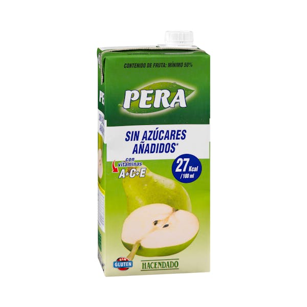 Alimento Bebida de pera Hacendado sin azúcares añadidos - imagen