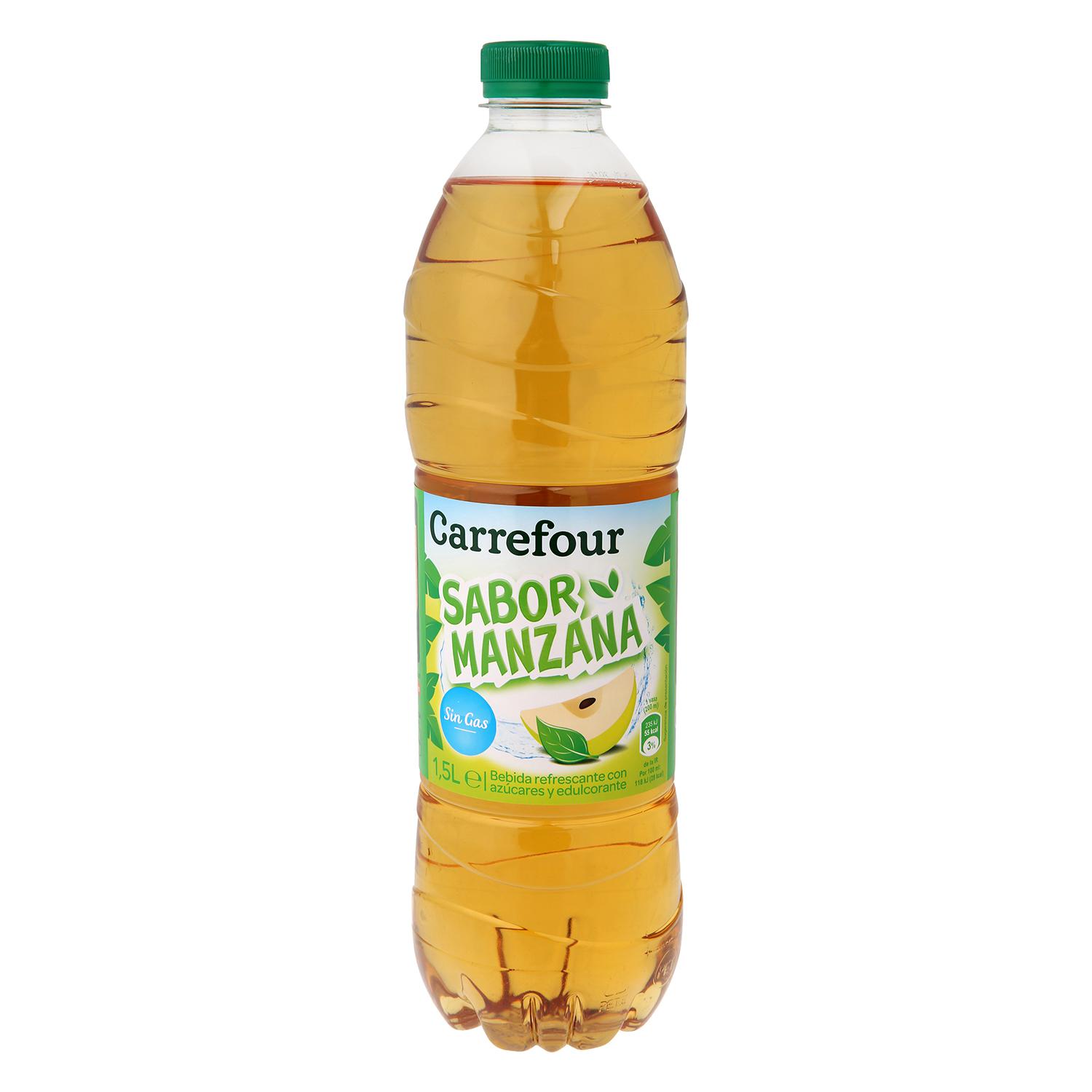 Alimento Refresco de manzana Carrefour sin gas botella 1,5 l. - imagen