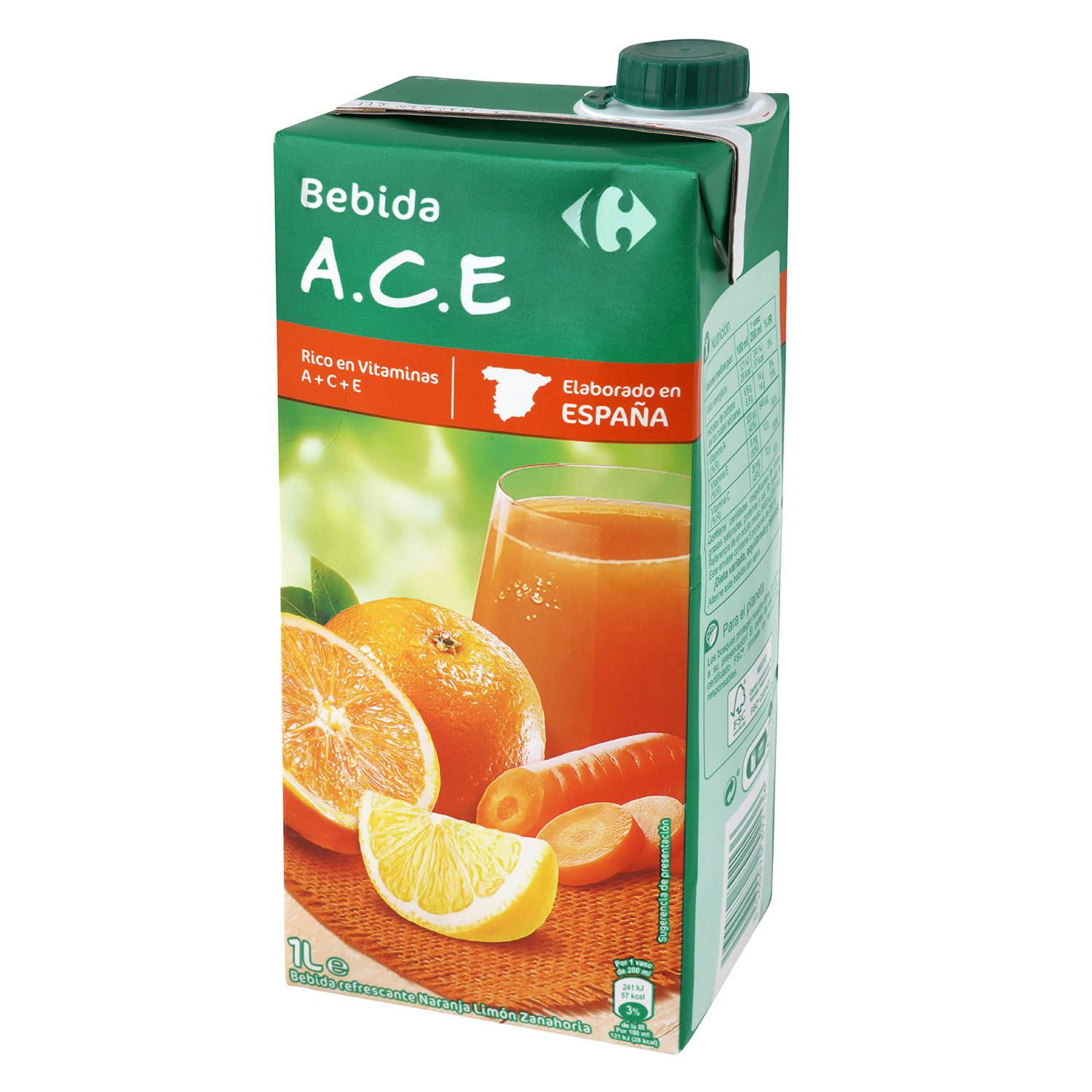 Alimento Bebida de naranja, limón y zanahoria Carrefour brik 1 l. - imagen
