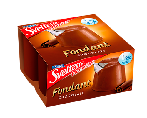 Alimento Postre lácteo fondant de chocolate Sveltesse - imagen