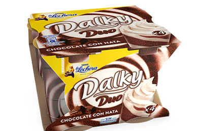 Alimento Postre lácteo dalky dúo chocolate La Lechera - imagen