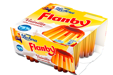 Alimento Flan sabor a vainilla flanby La Lechera - imagen