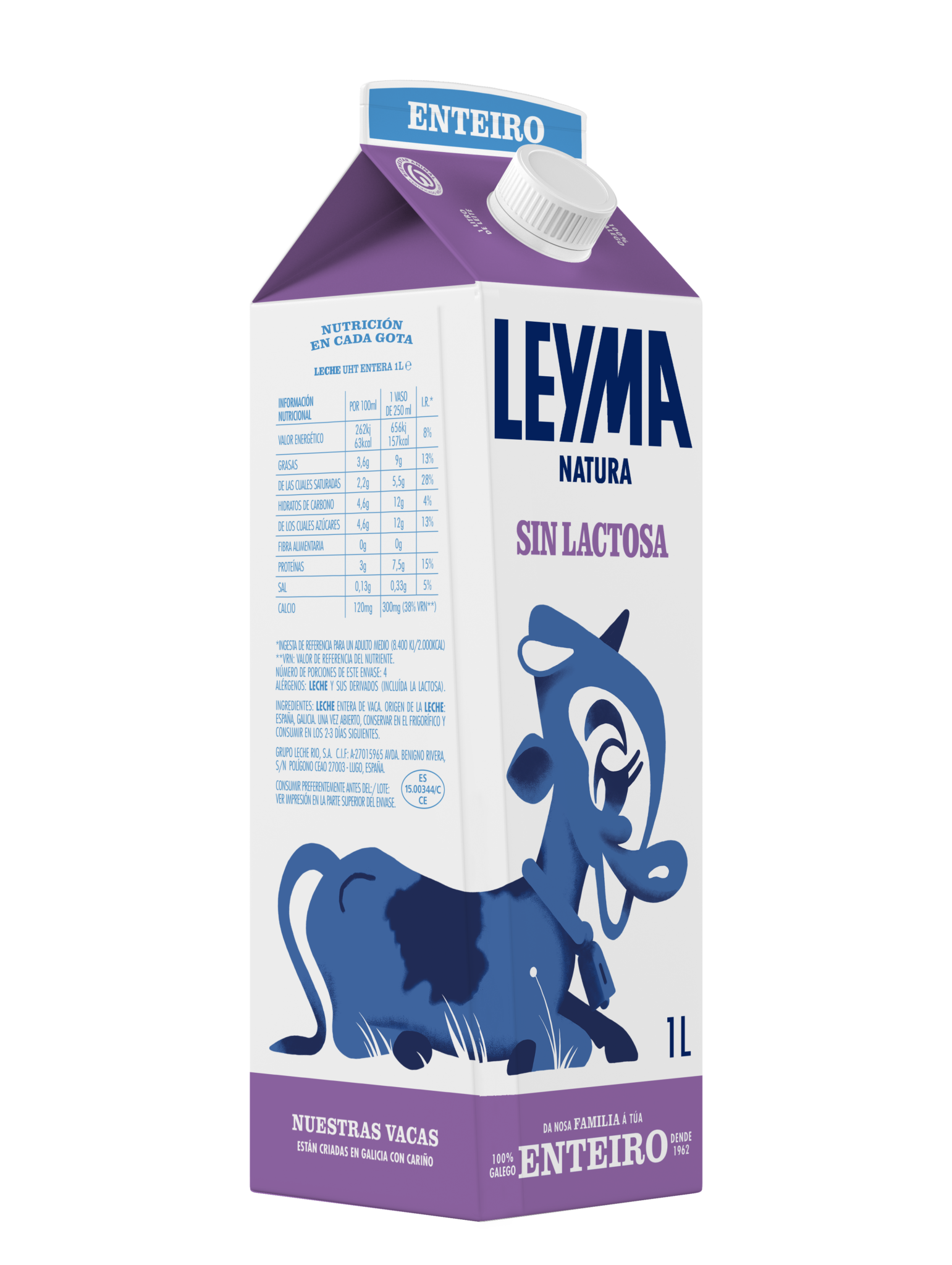 Alimento Leche entera sin lactosa - imagen