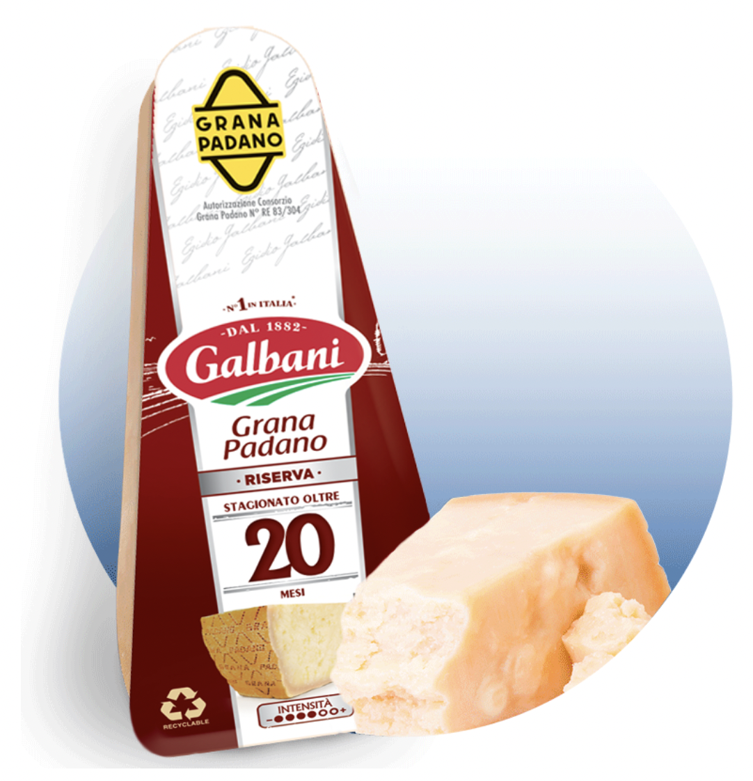Alimento Galbani Grana Padano D.O.P. 20M Cuña  - imagen