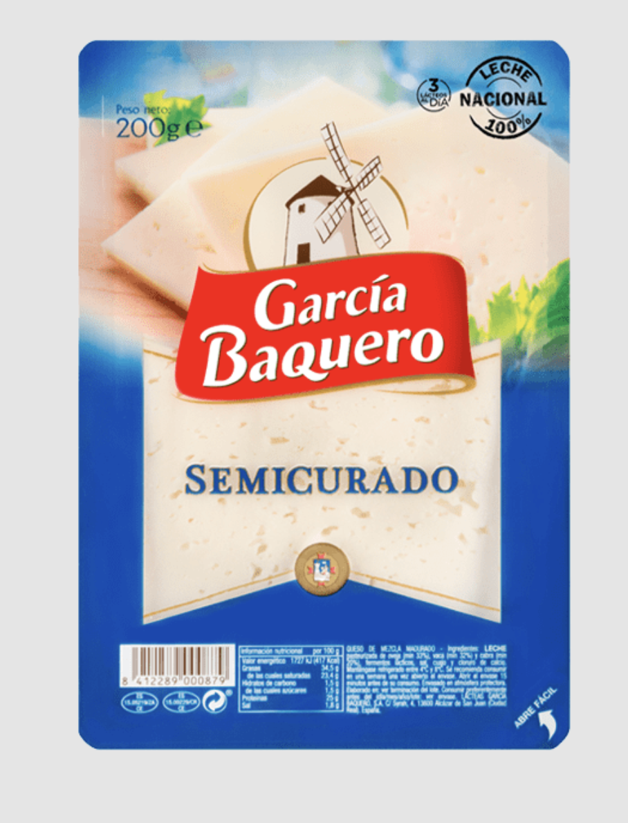 Alimento Queso Semicurado Lonchas - imagen