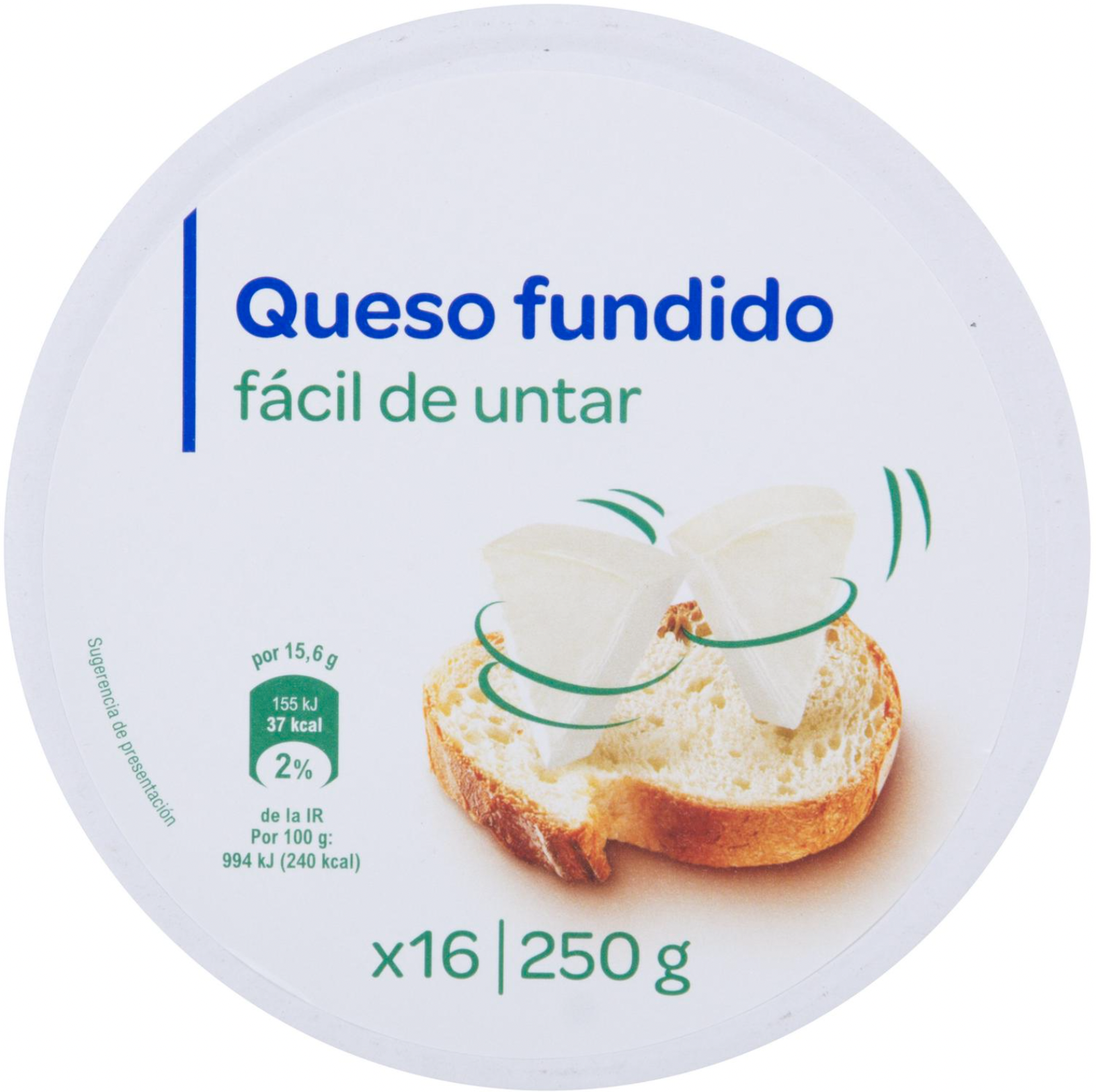 Alimento Queso Fundido en Porciones  - imagen