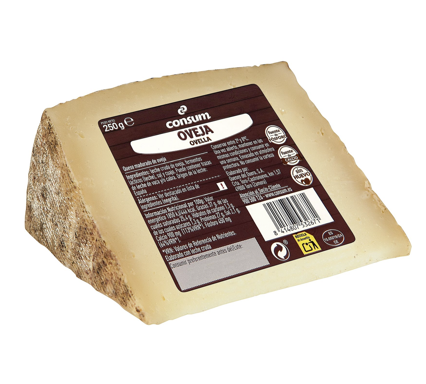 Alimento Queso Oveja Leche Cruda BDF  - imagen