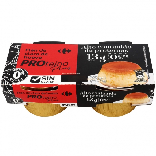 Alimento Flan de clara de huevo proteína plus 0% materia grasa 0% azucares añadidos. Sin gluten - imagen