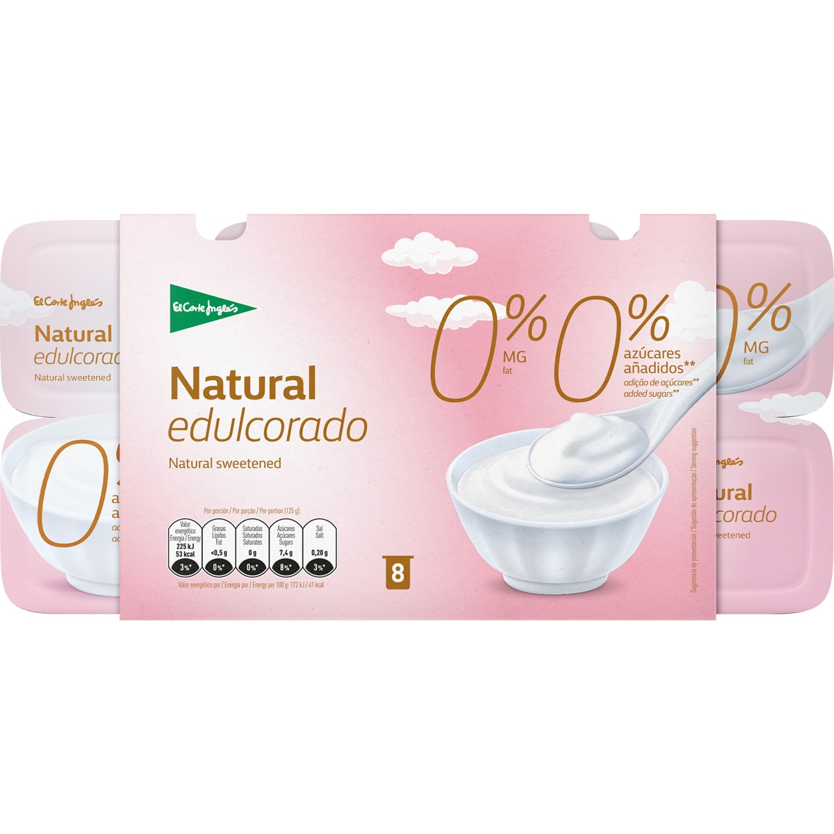 Alimento Yogurt  natural. 0% materia grasa 0% azúcares añadidos - imagen