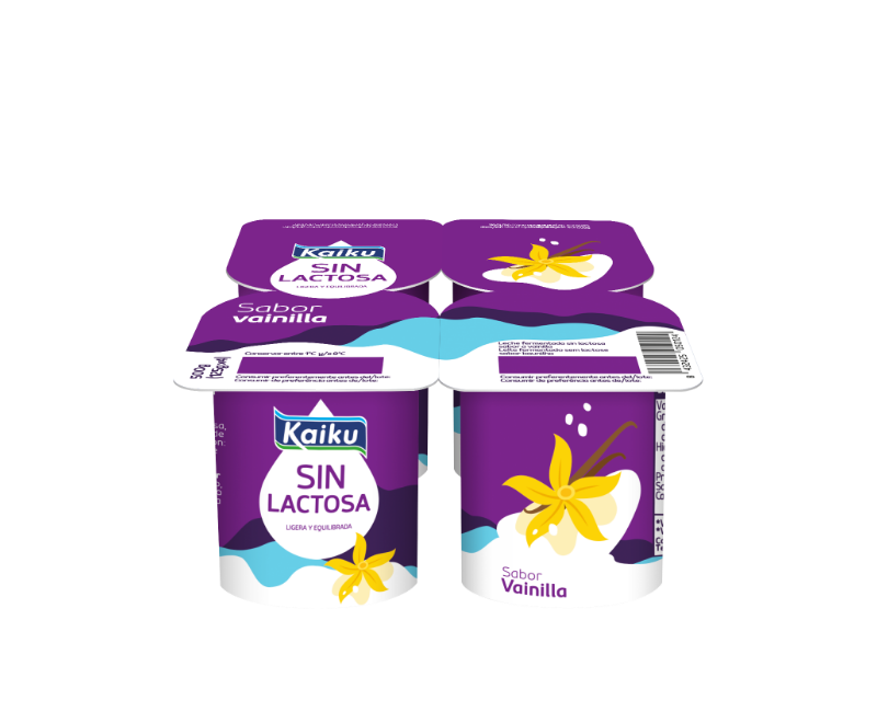 Alimento Leche fermentada sin lactosa sabor a vainilla. - imagen