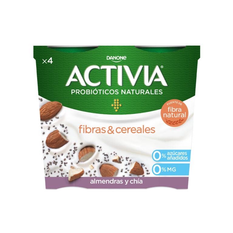 Alimento Leche fermentada desnatada con dátiles, cereales, semillas de chía, almendras y bifidus, Activia - imagen