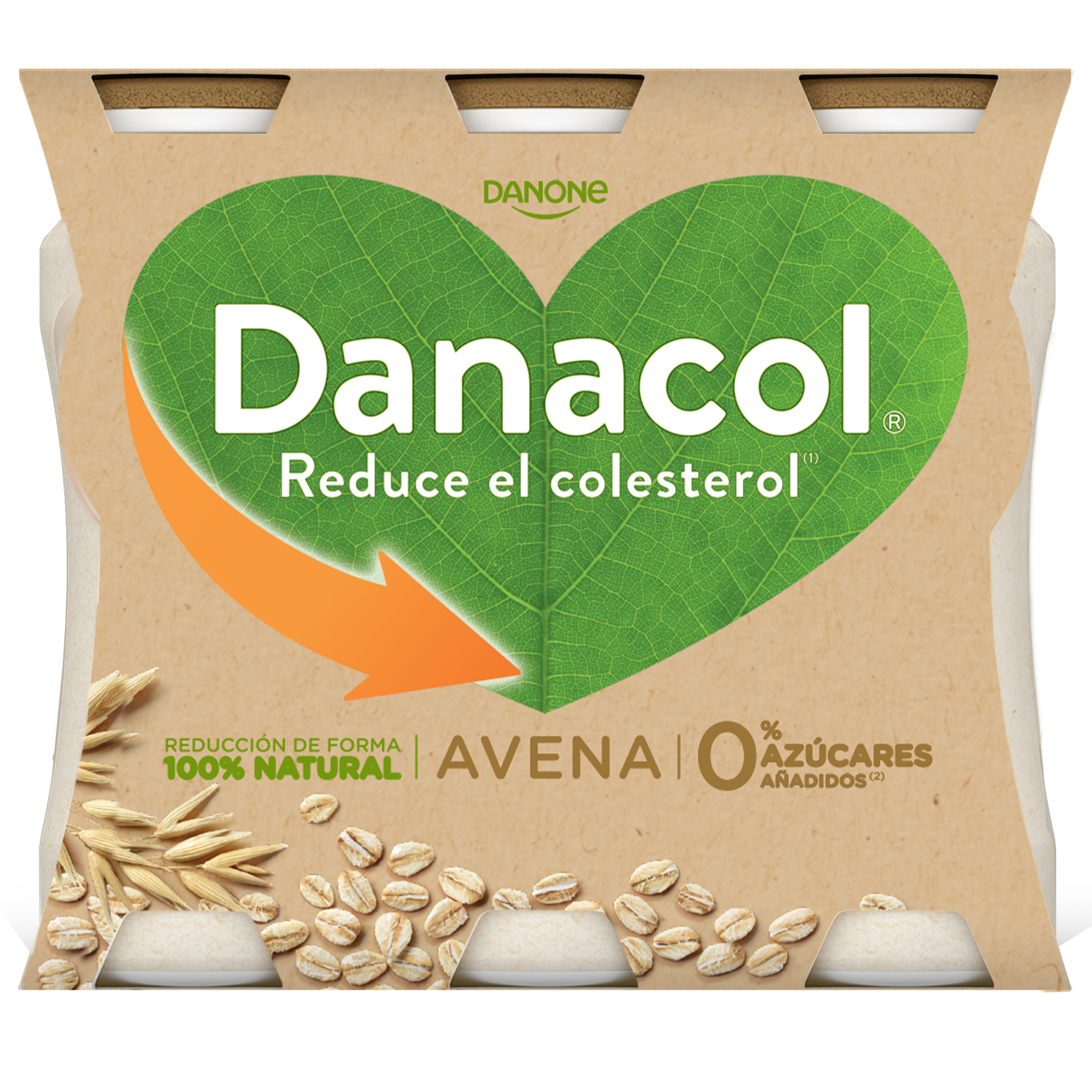 Alimento Leche fermentada desnatada con avena y esteroles vegetales, Danacol - imagen