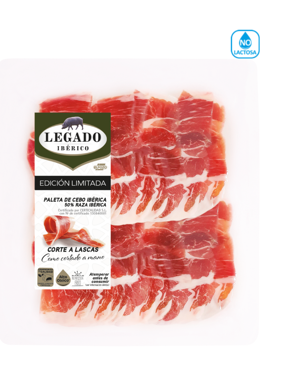 Alimento PALETA CEBO 50% IBÉRICA CORTE A LASCAS - imagen