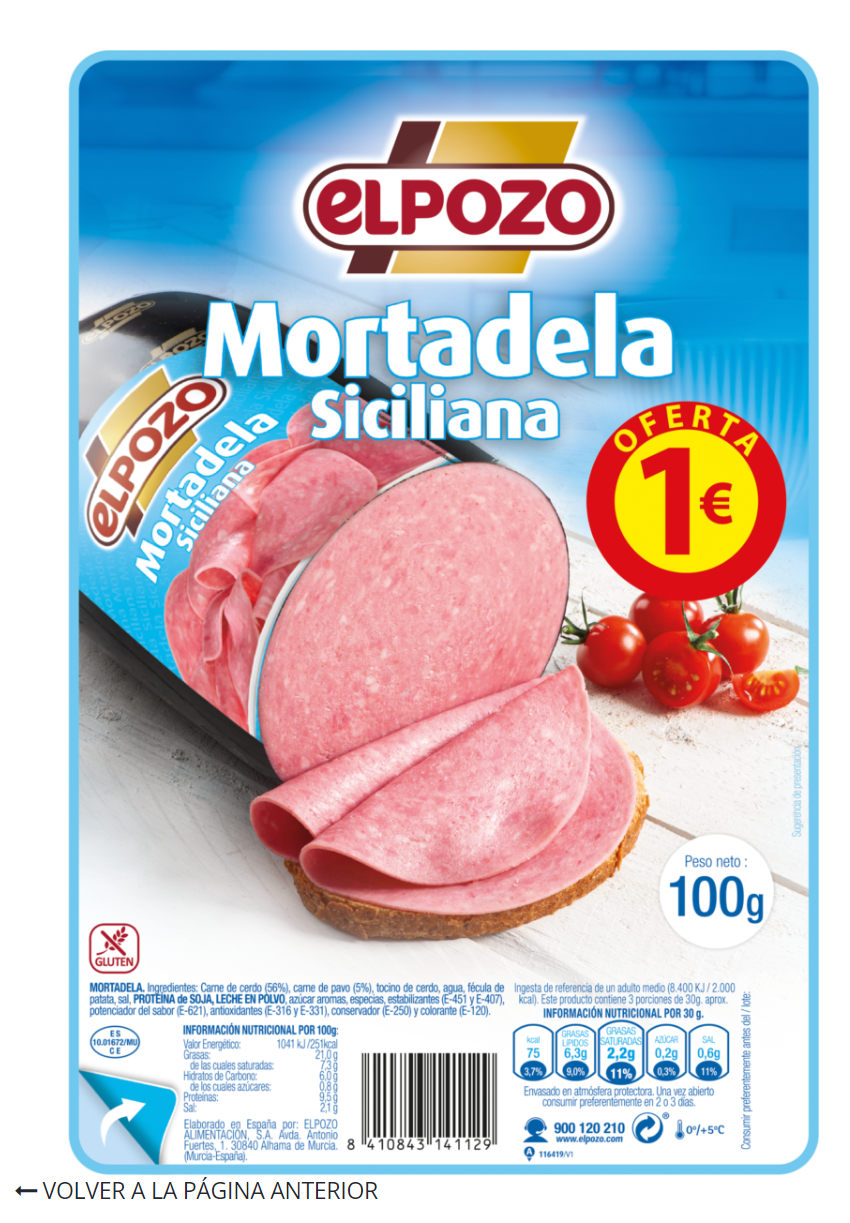Alimento MORTADELA SICILIANA - imagen