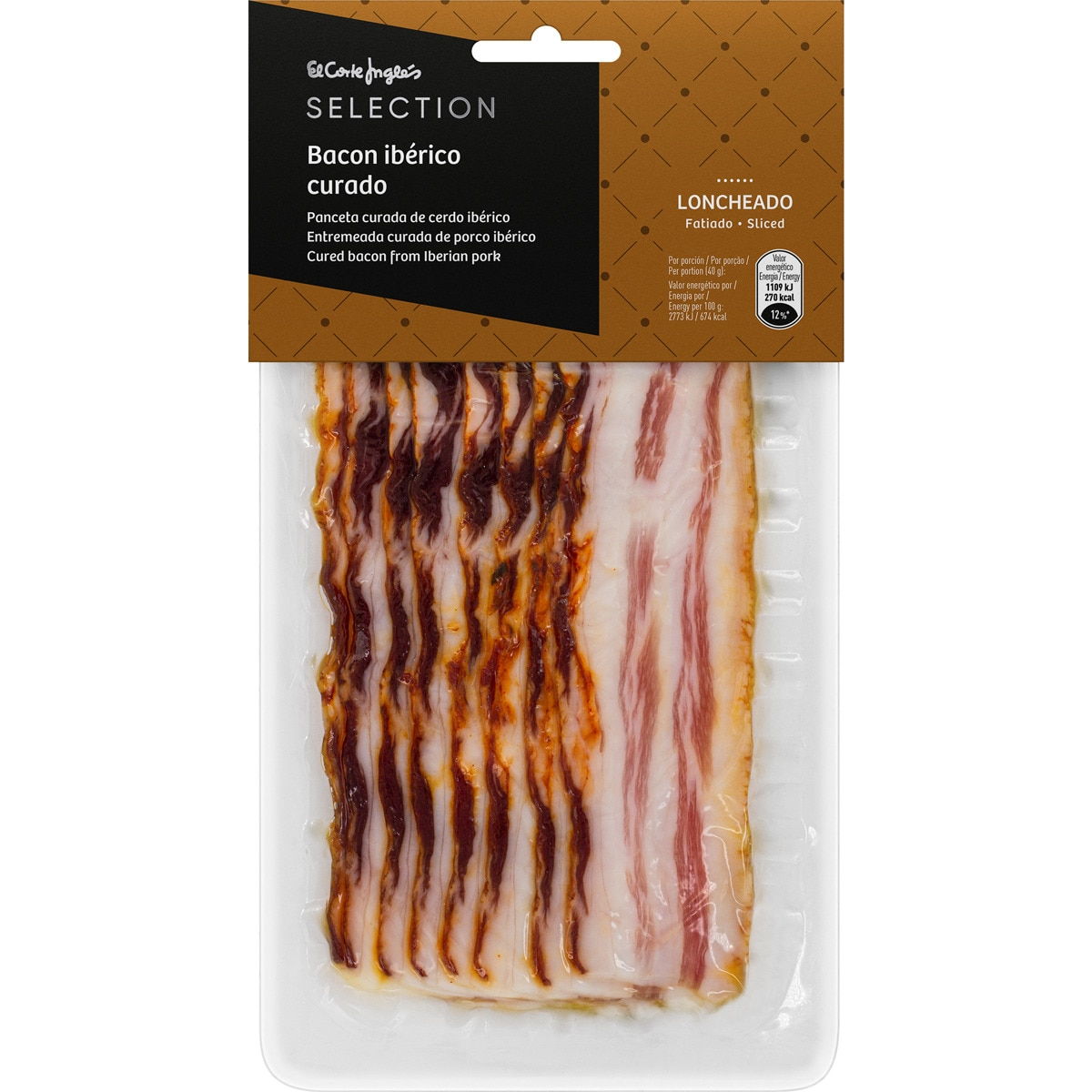Alimento Bacon ibérico curado en lonchas - imagen