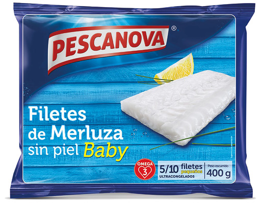 Alimento Merluza, filetes sin piel congelados baby - imagen