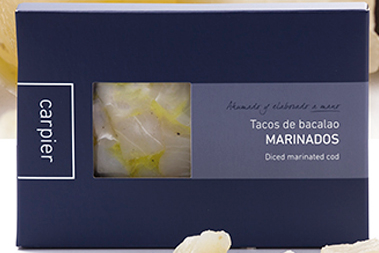 Alimento Bacalao, tacos ahumados marinados - imagen