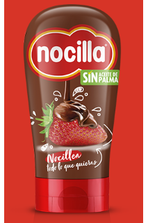 Alimento Crema de cacao y avellanas boca abajo - imagen