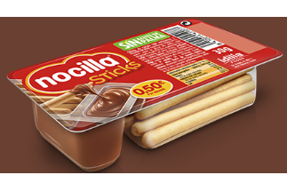 Alimento Palitos de pan con crema de cacao y avellanas - imagen