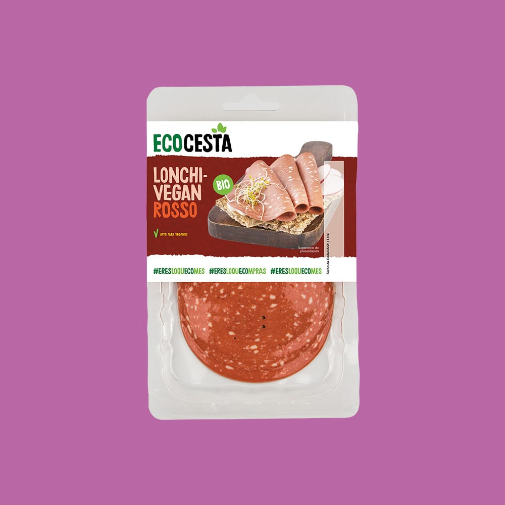 Alimento Lonchi-vegan sabor salami bio. - imagen